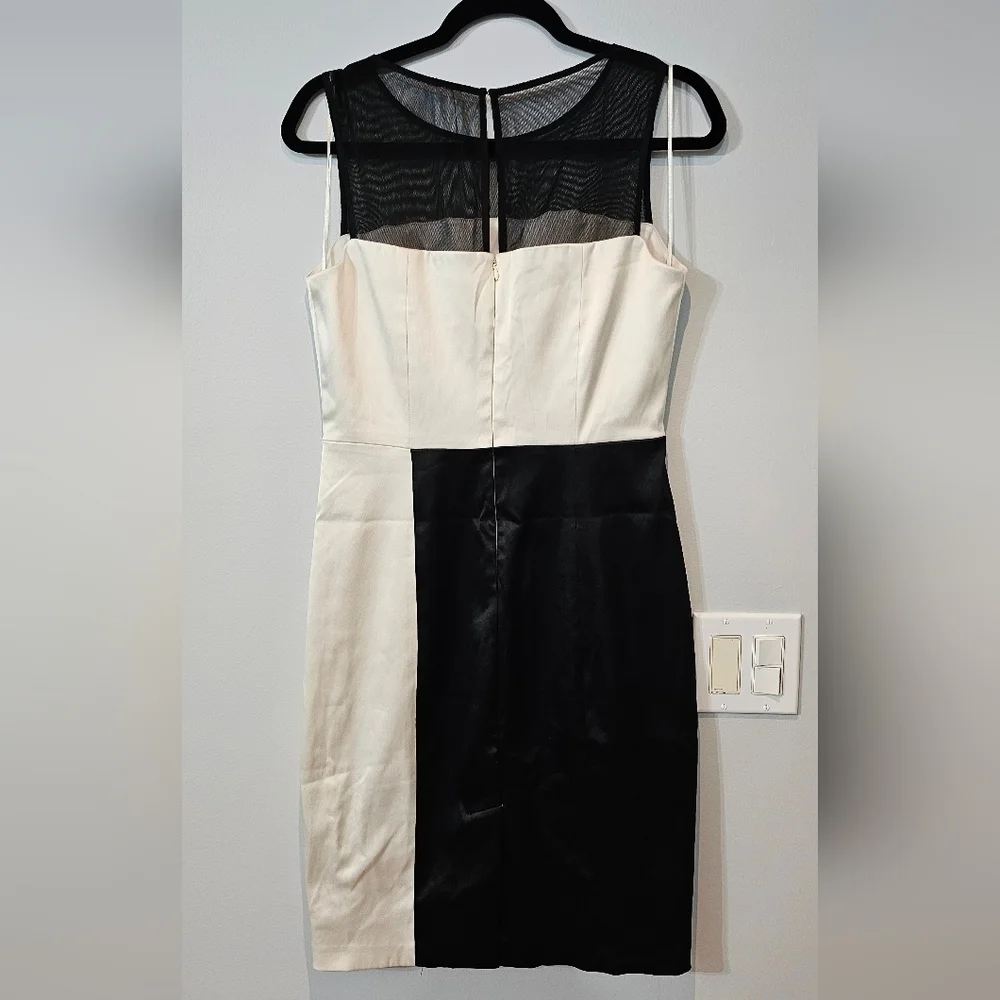 Melrose sz 8 cream black sleeveless cocktail dress - Picture 2 of 7